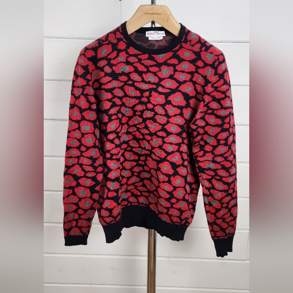 Michael bastian x brunello cucinelli leapord sweater